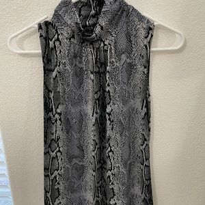 Snake Patterned Sleeveless Tee